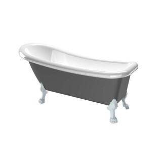 Badekar 1530 Ideal Grå Med Hvide Løvefødder