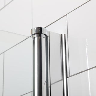 Bathlife Mångsidig Rak Brusedør Afrundet 100 B: 76,5Glas