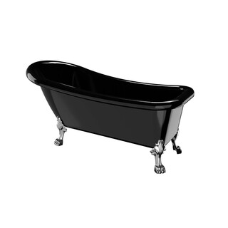 Badekar 1530 Ideal Sort Med Krom Løvefødder