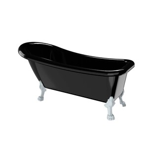 Badekar 1530 Ideal Sort Med Hvide Løvefødder