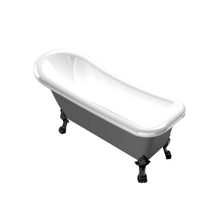 Badekar 1530 Ideal Grå Med Sorte Løvefødder