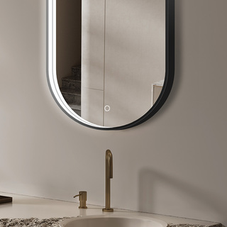 Spejl Lysa Oval 500X900 Sort
