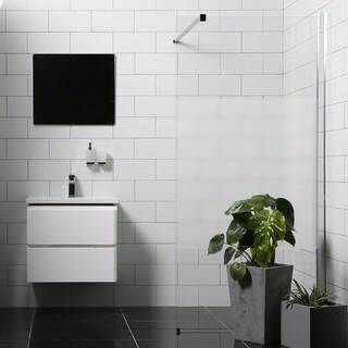 Bathlife Mångsidig Rak Brusevæg 100 Cm Halvfrostet