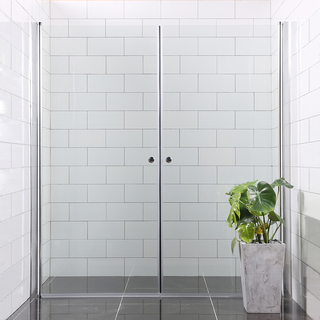 Bl Mångsidig Rak Brusehjørne Firkantet 70 X 90 Døre Glas