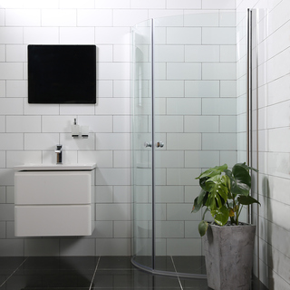 Bl Mångsidig Rak Brusehjørne Afrundet 70 X 70 Døre Glas