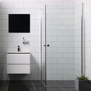 Bl Mångsidig Rak Brusehjørne Firkantet 70 X 90 Døre Glas