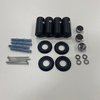 Monteringssæt Håndklædetørrer Lejd Sort