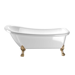 Badekar Ideal 1530 Hvid Med Messing Løvefødder