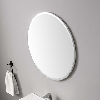 Bathlife Roa 700 Spejl M Hvid Kant, Rundt Ø 70 Cm