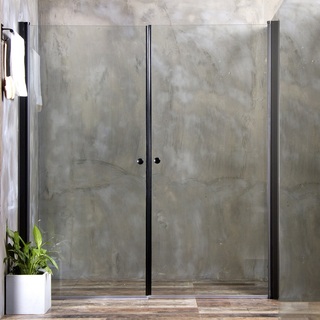 Bl Mångsidig Rak Sort Niche 140 Cm 70 Cm Dør + 70 Cm Dør