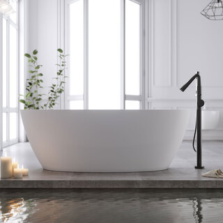 Bathlife Sund C919 Fritstående Badekar Mat Hvid 82 X 170 Cm