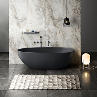 Bathlife Klok C912 Fritstående Badekar Sort 84 X 180 Cm