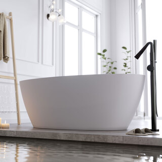 Bathlife Sund C919 Fritstående Badekar Mat Hvid 82 X 170 Cm