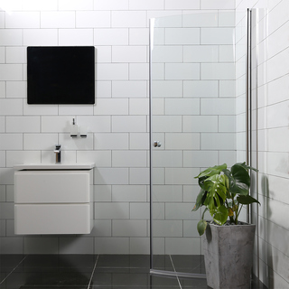 Bathlife Mångsidig Rak Brusedør Afrundet 100 B: 76,5Glas