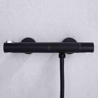 Bathlife Brusa Termostatarmatur Til Brus I Mat Sort Cc150