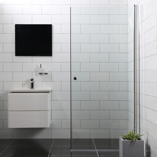 Bathlife Mångsidig Rak Brusedør 100 Cm I Klart Glas