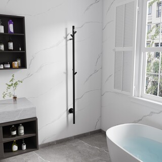 Håndklædetørre Bathlife Fas 1 Arm Timer 12/C1 Vital Matt Sort Rustfri